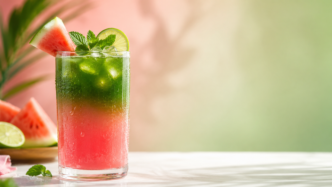 Matcha-Wassermelonen-Cooler: Hydrierender Post-Workout-Drink